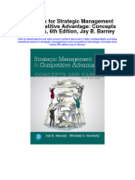 Instant Download Test Bank For Strategic Management and Competitive Advantage Concepts and Cases 6th Edition Jay B Barney PDF Scribd