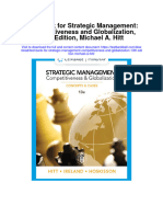 Instant Download Test Bank For Strategic Management Competitiveness and Globalization 13th Edition Michael A Hitt PDF Scribd