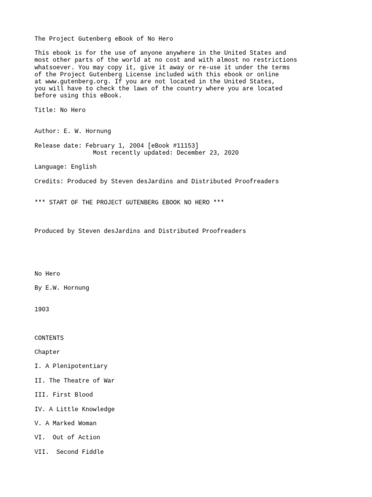 No hero 1 pdf