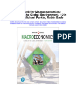 Instant Download Test Bank For Macroeconomics Canada in The Global Environment 10th Edition Michael Parkin Robin Bade PDF Ebook