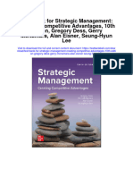 Test Bank For Strategic Management: Creating Competitive Advantages, 10Th Edition, Gregory Dess, Gerry Mcnamara, Alan Eisner, Seung-Hyun Lee