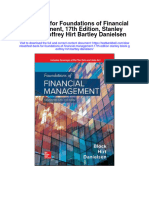 Full Download Test Bank For Foundations of Financial Management 17th Edition Stanley Block Geoffrey Hirt Bartley Danielsen PDF Free