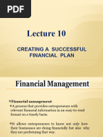 Lecture 10 Create Financial Plan