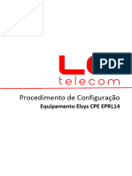 Procedimento Configuração LTE - Elsys CPE EPRL14