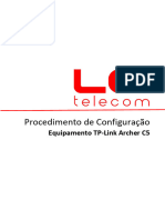 Procedimento+Configuração+FTTX+ +Roteador+TP Link+Archer+C5