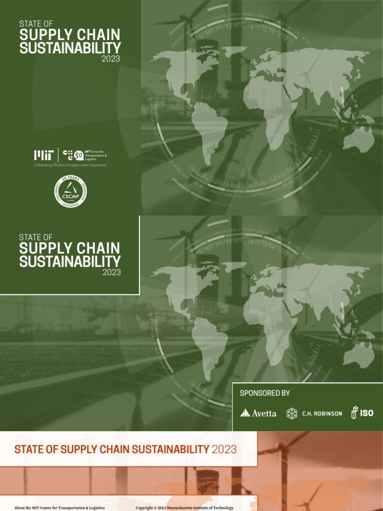 MIT CTL State of Supply Chain Sustainability 2023 | PDF | Supply Chain ...