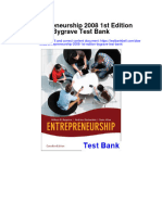Instant Download Entrepreneurship 2008 1st Edition Bygrave Test Bank PDF Scribd