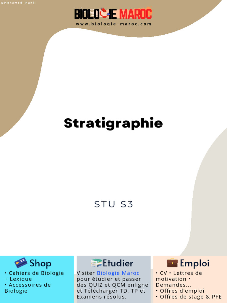 Notions de Stratigraphie et Sédimentologie | PDF | Strate | Roche ...