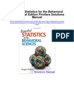 Instant Download Essential Statistics For The Behavioral Sciences 1st Edition Privitera Solutions Manual PDF Scribd
