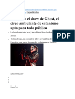 Cómo Fue El Show de Ghost, El Circo Ambulante de Satanismo Apto para Todo Público