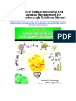 Instant Download Essentials of Entrepreneurship and Small Business Management 8th Edition Scarborough Solutions Manual PDF Scribd
