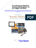 Instant Download Essentials of Business Statistics Communicating With Numbers 1st Edition Jaggia Test Bank PDF Scribd