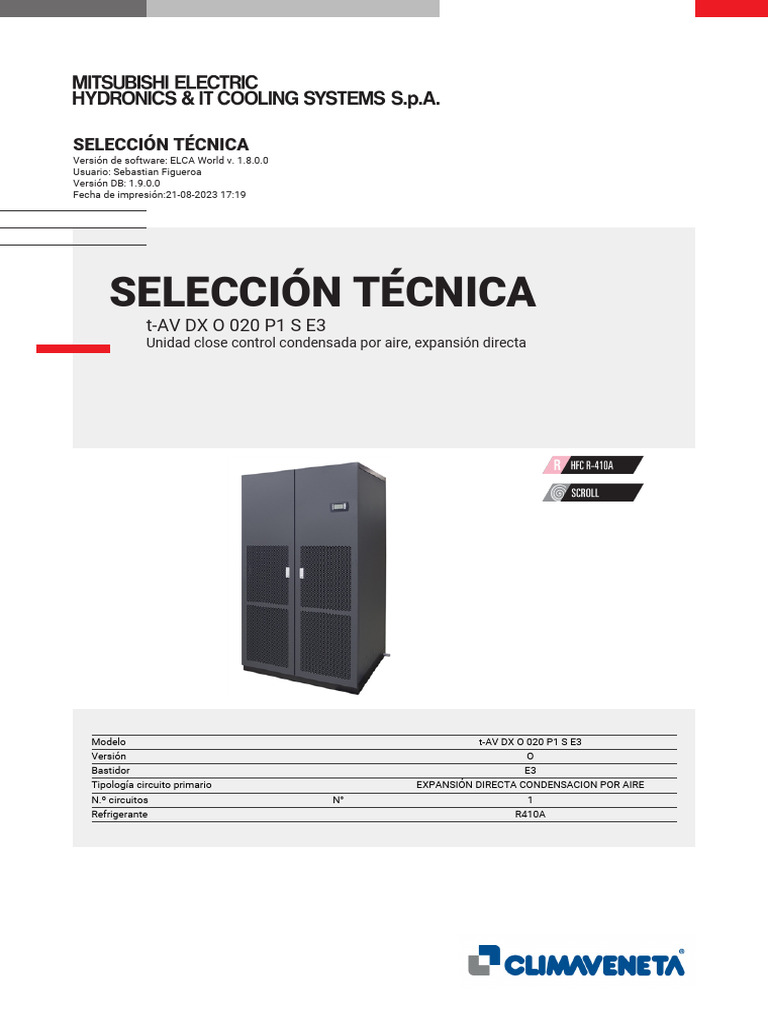 Selección Técnica de t-AV DX O 020 P1 S E3 | PDF | Cantidades fisicas ...