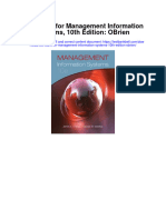 Instant Download Test Bank For Management Information Systems 10th Edition Obrien PDF Ebook