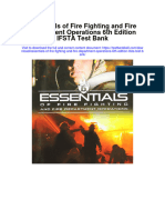 Instant download Essentials of Fire Fighting and Fire Department Operations 6th Edition Ifsta Test Bank pdf scribd