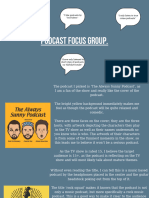Podcast Focus Group