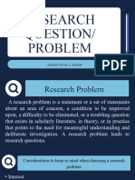 Research Question Problem 1