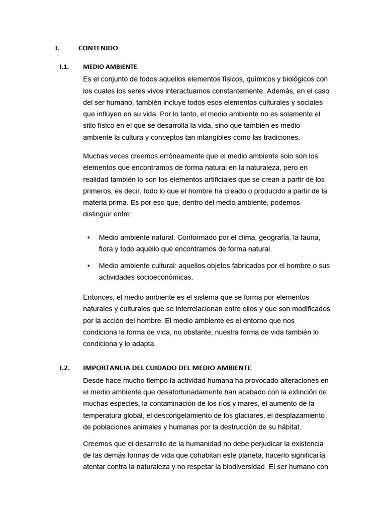 Cuidado del Medio Ambiente en Educación | PDF | Residuos | Entorno natural
