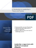 Introduction To Leadership in Theory and Practice