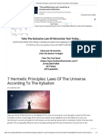 7 Hermetic Principles - Laws of The Universe According To The Kybalion