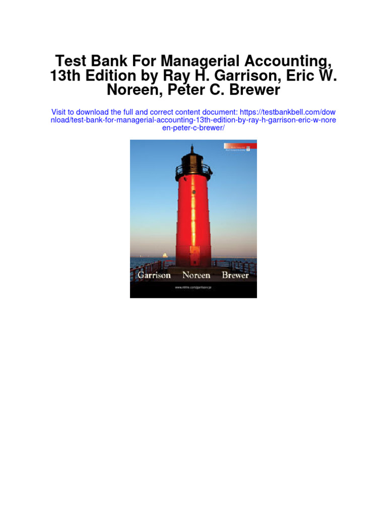 Instant Download Test Bank For Managerial Accounting 13th Edition by ...