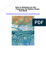 Instant Download Essentials of Statistics For The Behavioral Sciences 3rd Edition Nolan Test Bank PDF Scribd