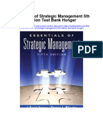 Instant download Essentials of Strategic Management 5th Edition Test Bank Hunger pdf scribd
