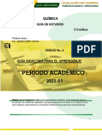 GUÍA DE ESTUDIOS - UNIDAD 2 QUÍMICA 2023 JULIO SEPTIEMBRE