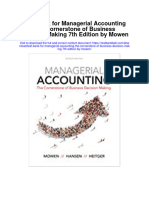 Instant Download Test Bank For Managerial Accounting The Cornerstone of Business Decision Making 7th Edition by Mowen PDF Ebook