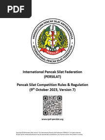 1 - Pencak Silat Competition Rules and Regulations Ver 7 (09!10!2023 6.7)