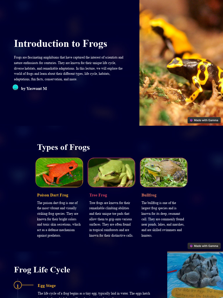 Introduction to Frogs PDF Frog Herpetology