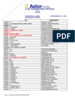 Lista de Parâmetros Crtu620 v1.02