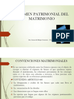 Matrimonio Regimen Patrimonial