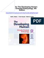 Instant Download Test Bank For The Developing Human Clinically Oriented Embryology 9th Edition PDF Scribd