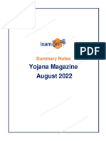 Yojana Summary August 2022