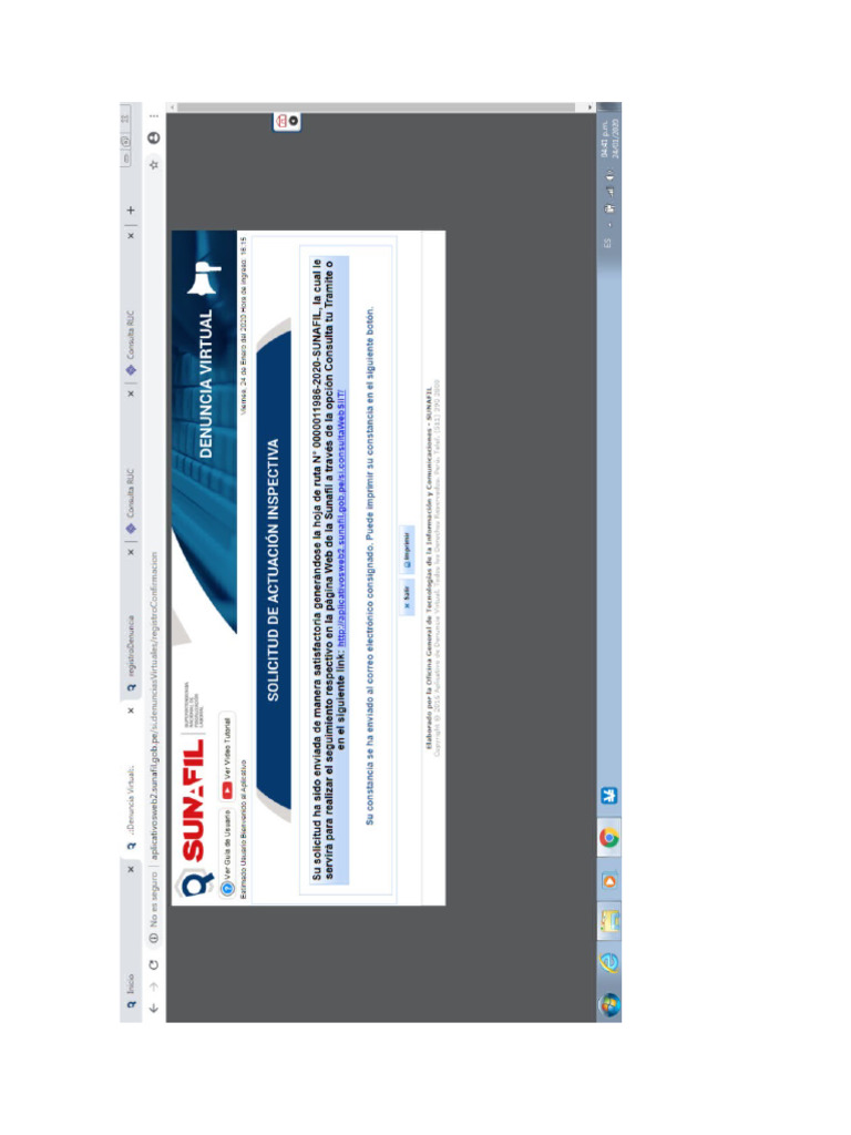 Número de Hoja de Ruta SUNAFIL | PDF