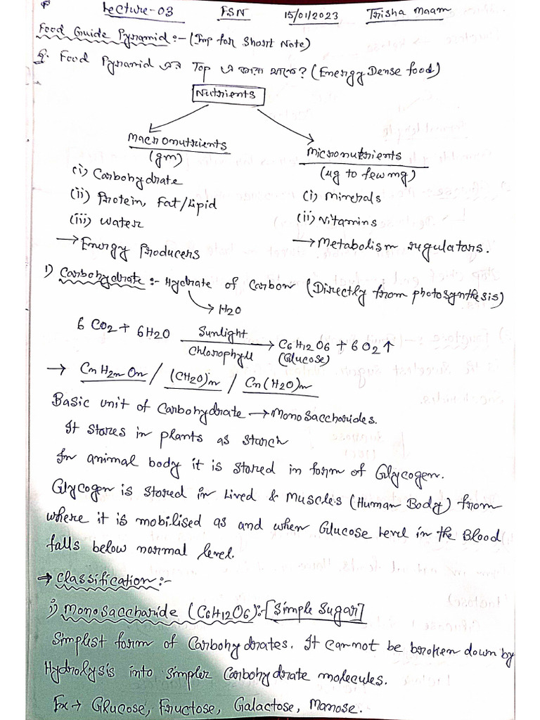 FSN Lecture - 3 (Class Notes) | PDF