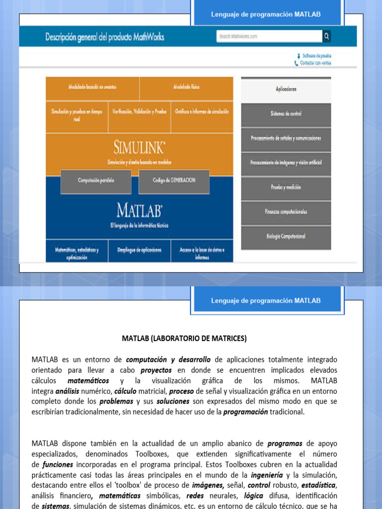 Introducción al Lenguaje MATLAB | PDF | Matlab | Matriz (Matemáticas)
