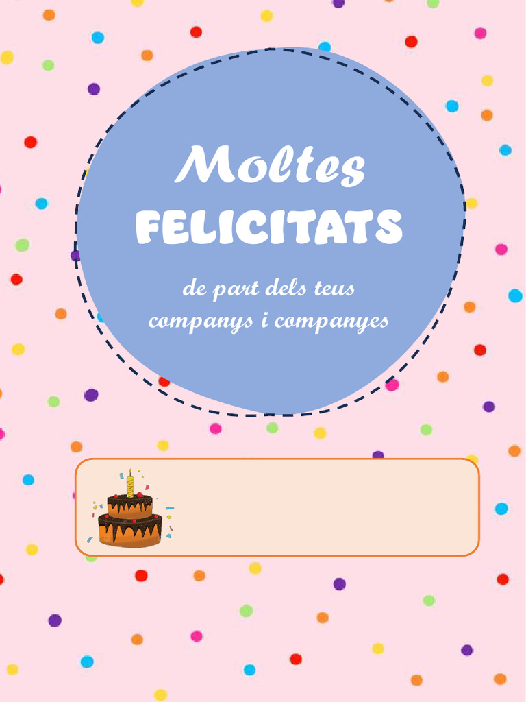 Felicitació Aniversaris | PDF