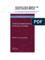 Finite Dimensional Linear Algebra 1st Gockenbach Solution Manual