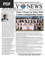 MSBL World Series Daily News - Oct 23 2011