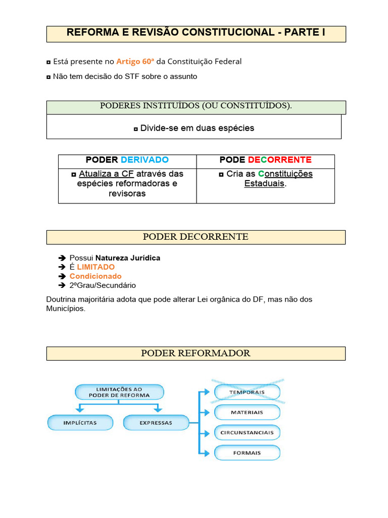Reforma e Revisão Constitucional no Brasil | PDF | Emenda ...