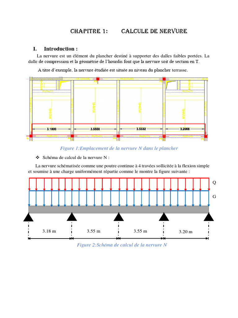 Calcule de Nervure | PDF | Flexion (matériau) | Déformation d'un matériau