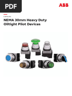 NEMA 30mm Heavy Duty Oiltight Pilot Devices Preliminary Catalog 1SXU910001C0201