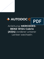 DE Anleitung Mercedes Benz w124 Cabrio A124 Vorderer Unterer Lenker Wechseln
