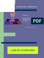 Fisiología de La Homeostasis: Capítulo 1