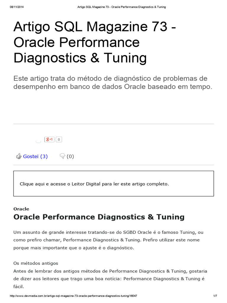 Wait - Eventos Artigo SQL Magazine 73 - Oracle Performance Diagnostics ...