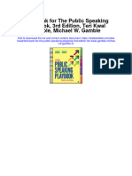 Instant Download Test Bank For The Public Speaking Playbook 3rd Edition Teri Kwal Gamble Michael W Gamble 2 PDF Scribd