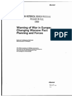 CIA-Warning of War in Europe-Changes Warsaw Pact Planning and Forces SEP 1989
