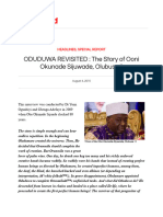 ODUDUWA REVISITED - The Story of Ooni Okunade Sijuwade, Olubuse II - Vanguard News